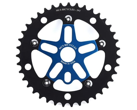 MCS Alloy Spider & Chainring Combo (Blue/Black) (39T)